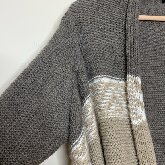 Lola || NWT Made in Italy Open Front Fringe Waterfall Knit Cardigan Sweater S - Picture 8 of 17
